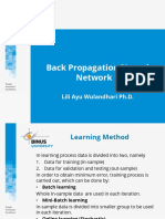 Back Propagation Neural Network 1: Lili Ayu Wulandhari PH.D