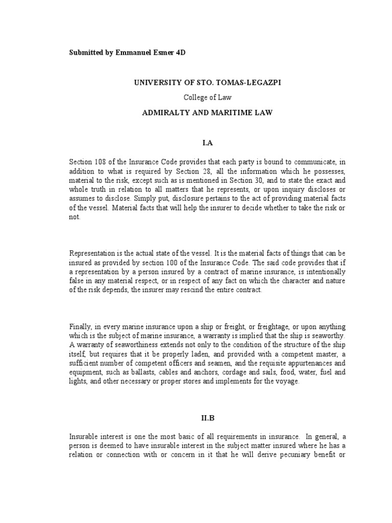 FINALS Admiralty and Maritime Law PDF Marine Salvage Admiralty Law