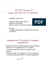 L9. Eigenfunctions of LTI Systems