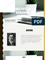 Analysis of Variance (Anova)