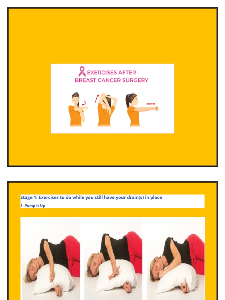 Exercise For Mastectomy PDF Hand Elbow