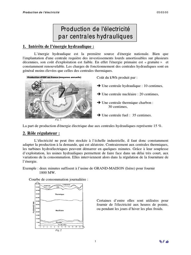 Avantages et inconvénients des centrales hydrauliques PDF Énergie — free download