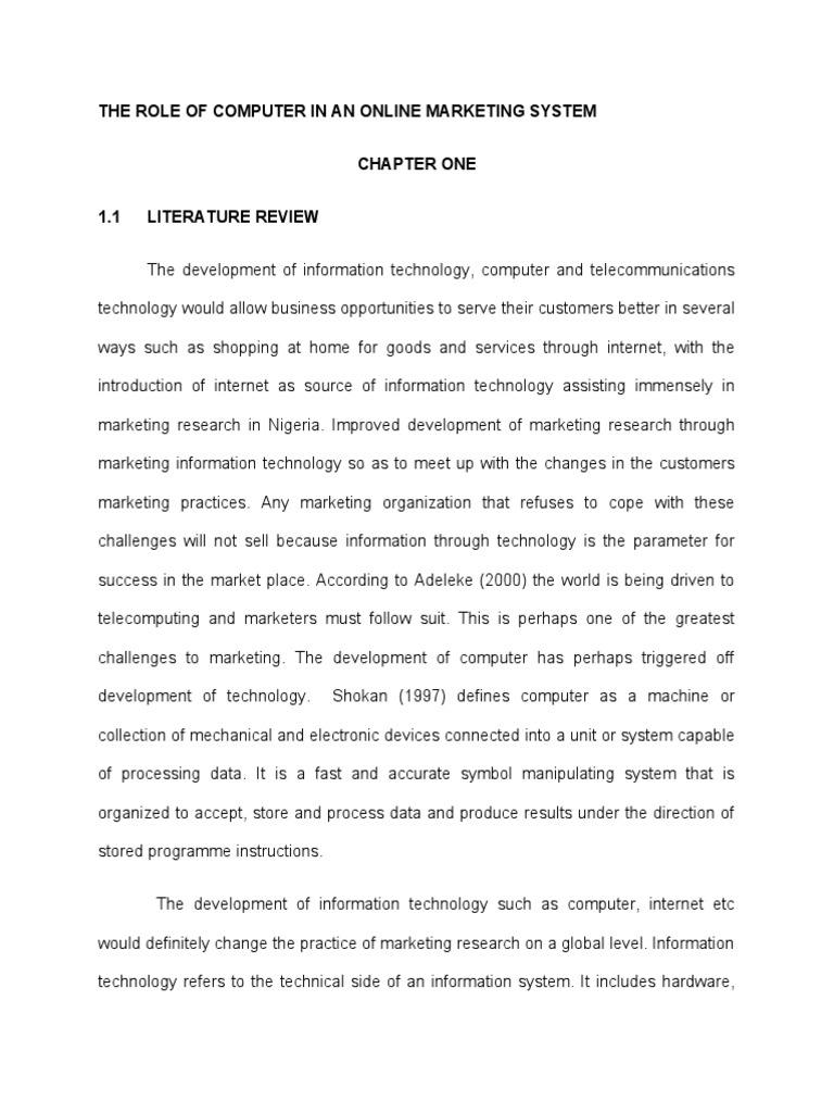 Role of Computers in Online Marketing | PDF | Online Advertising ...