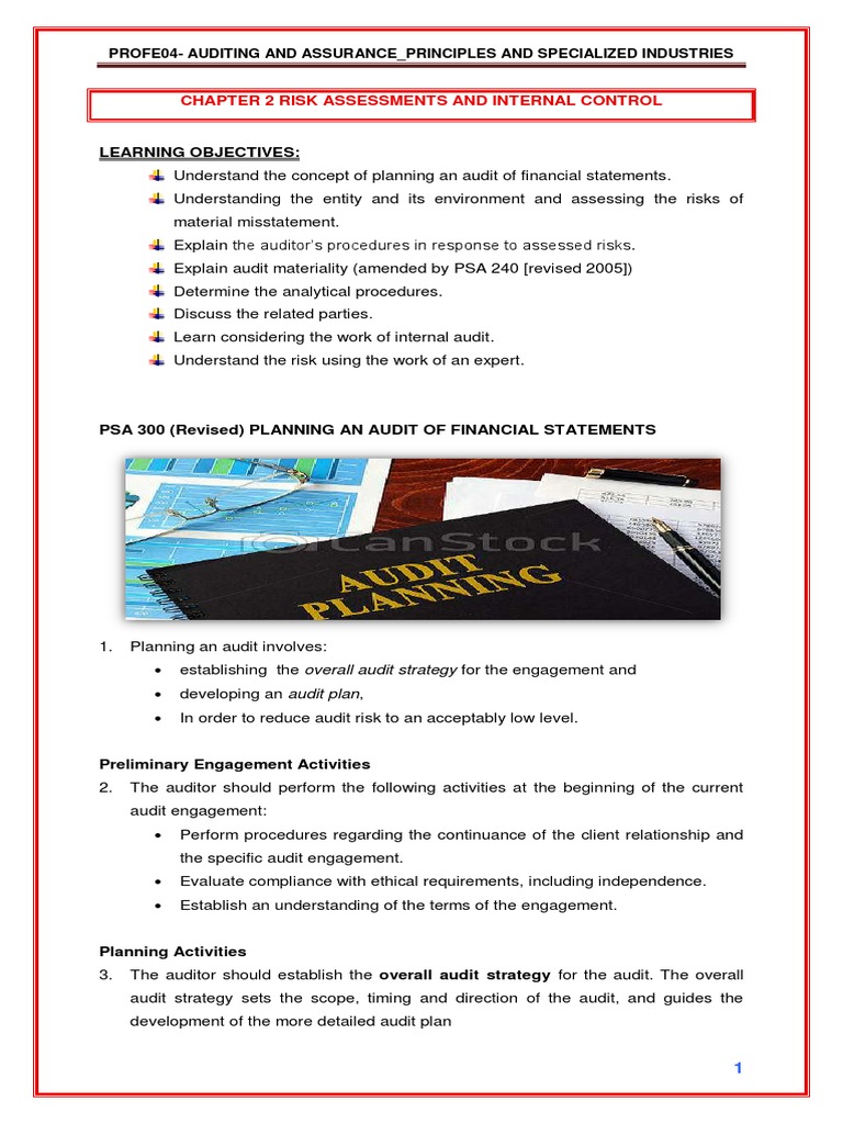 Risk Assessment in Audit Planning | PDF | Internal Control | Financial ...