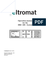 Ltromat: Operation Manual For The DRC 200 - System