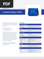 In-Vehicle Master (IVM) : Specification Sheet