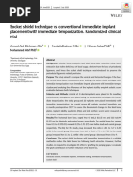 Socket Shield Technique Vs Conventional Immediate Implant Placement With Immediate Temporization. Randomized Clinical Trial