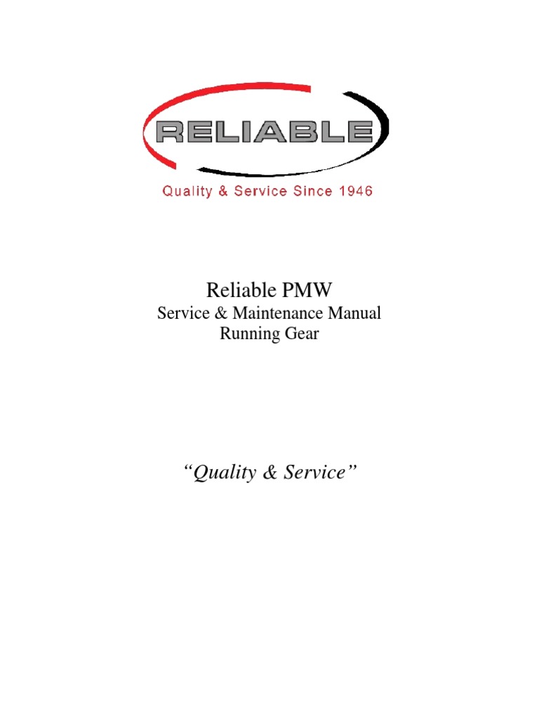 Reliable Axle Manual PDF Brake Axle