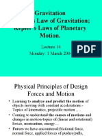 Gravitation Newton's Law of Gravitation Kepler's Laws of Planetary Motion