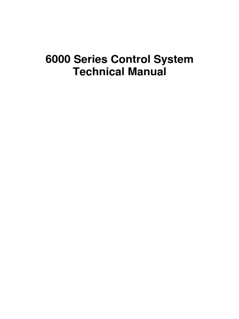 6000 Series Control System Manual | PDF | Mains Electricity | Electric ...