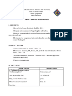 A Detailed Lesson Plan in Mathematics 10: A. Preliminary/Routinary Activity