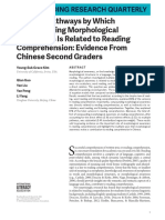 Multiple Pathways by Which Compounding Morphological Awareness Is Related To Reading Comprehension: Evidence From Chinese Second Graders