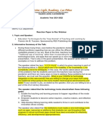 Mr. Cliford Cabil Reaction Paper (Education Technologies For The New Normal of Teaching and Learning)