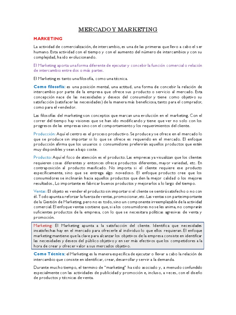 Mercado y Marketing | PDF | Marketing | Investigación de mercado