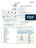 English Test 2 Countable and Uncountable Nouns