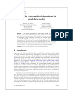 Testing For Cross-Sectional Dependence in Panel-Data Models: 6, Number 4, Pp. 482-496