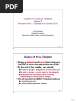 Goals of This Chapter: COEN-4710 Computer Hardware Processor Part 1: Datapath and Control (Ch.4)