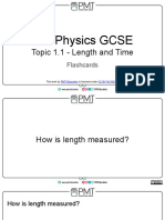 CIE Physics GCSE Topic 1.1 Length and Time Flashcards