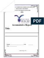 Mini-Project - Accumulative Report Sample