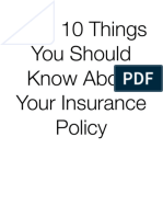 TOP 10 Things You Should Know About Your Insurance