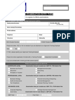 BICA Latest Examination Entry Form