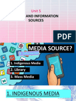 Media and Information Sources: Unit 5