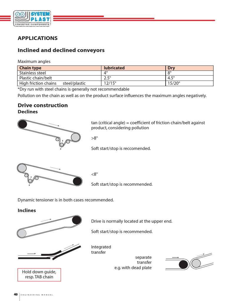 Conveyor Chain Engineering Manual | PDF | Belt (Mechanical) | Polyethylene