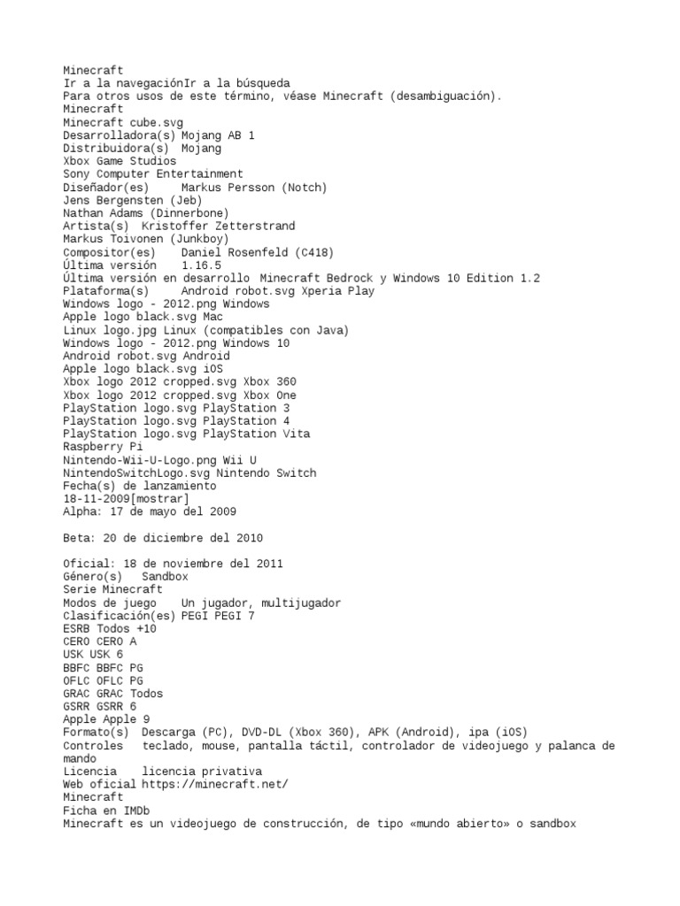 Guía completa de Minecraft | PDF | Minecraft | Ocio