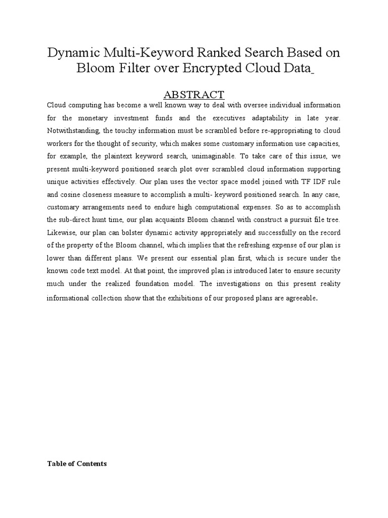 Encrypted Cloud Data Multi-Keyword Search | PDF | Java (Software ...