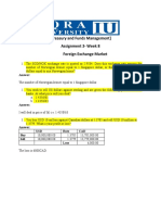 (Treasury and Funds Management) Assignment 3-Week 8 Foreign Exchange Market