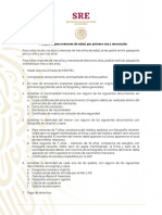 Pasaporte para Menores de Edad Por Primera Vez y Renovacinsep2020