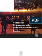 Venezuela Crimenes de Odio y Violencia Incendiaria 2017 Edicion 2019