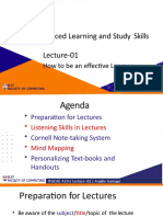 IT5010-Advanced Learning and Study Skills Lecture-01: How To Be An Effective Learner