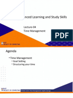 IT5010-Advanced Learning and Study Skills: Lecture-04 Time Management