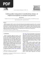 Sousa - 2003 - Linking Quality Management To Manufacturing Strategy An Empirical Investigation of Customer Focus Practices