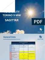 FEASIBILITY STUDY FOR THE 9 MW TORINO SOLAR PROJECT