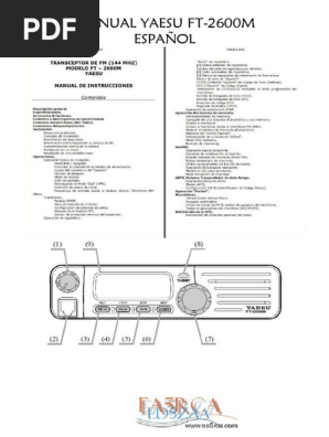YAESU FT-2600M 受信機 Yaesu FT-2600M Manuals | ManualsLib