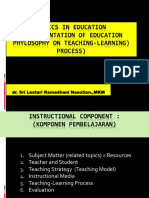 Implementation of Education Phylosophy On Teaching-Learning) Process