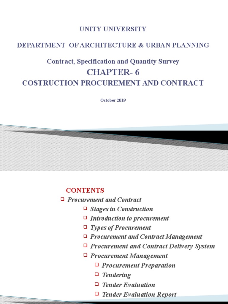 Construction Procurement and Contracting | PDF | Procurement | Business