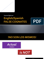 False cognates Spanish vs English