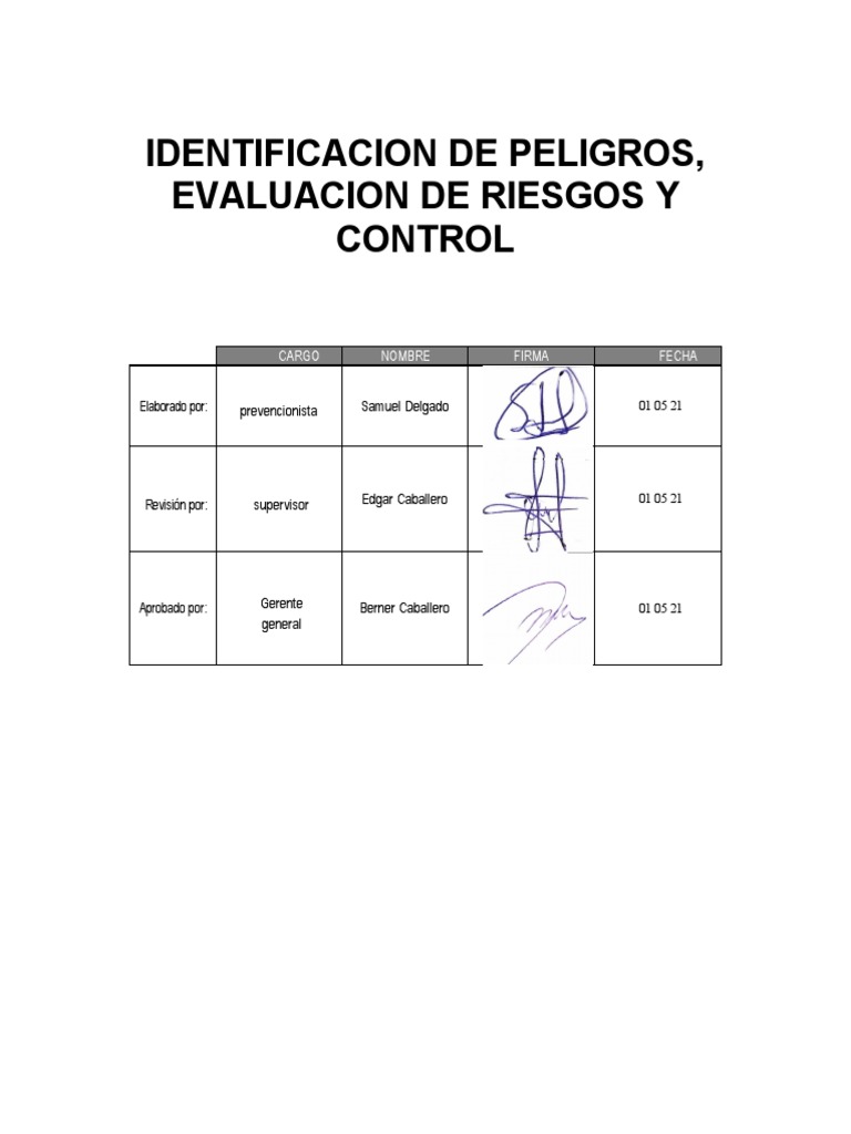 Identificación y Control de Riesgos Laborales | PDF | Evaluación de ...