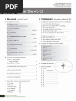 Grammar VOCABULARY The World,: Be and Numbers