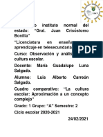 Cuadro Comparativo La Cultura Escolar Aproximación A Un Concepto Complejo