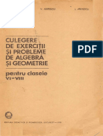 Culegere Algebra & Geometrie Cls.6-8 - Arimescu (1979)