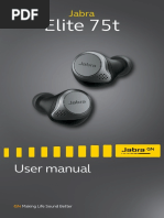 Jabra Elite 75t WLC User Manual - ANC - EN - English - RevA