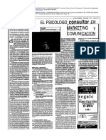 El Psicólogo Consultor en Marketing y Comunicación, Rubén José Rodríguez