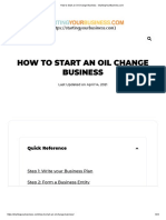 How To Start An Oil Change Business