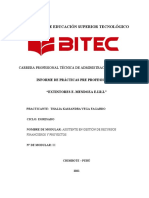 Informe Prácticas Pre Profesionales Bitec 3 Thalia