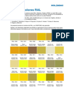 Carta de Colores RAL-PANTONE (Holzadac)