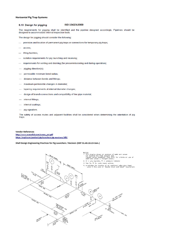 Horizontal Pig Trap Systems Design Guidelines Pdf
